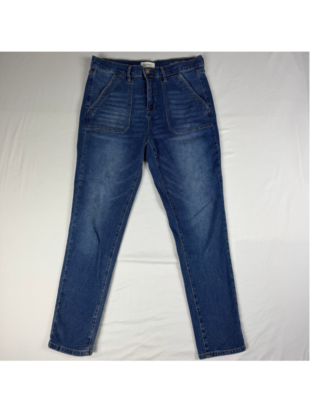 Nicole Miller Soho Slim Ankle Jeans women 8 Blue Stretch Denim Casual high rise